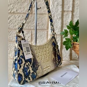 🖤💙🖤 EXOTIC BRAHMIN JAGUAR OMBRE ESME SHOULDER BAG